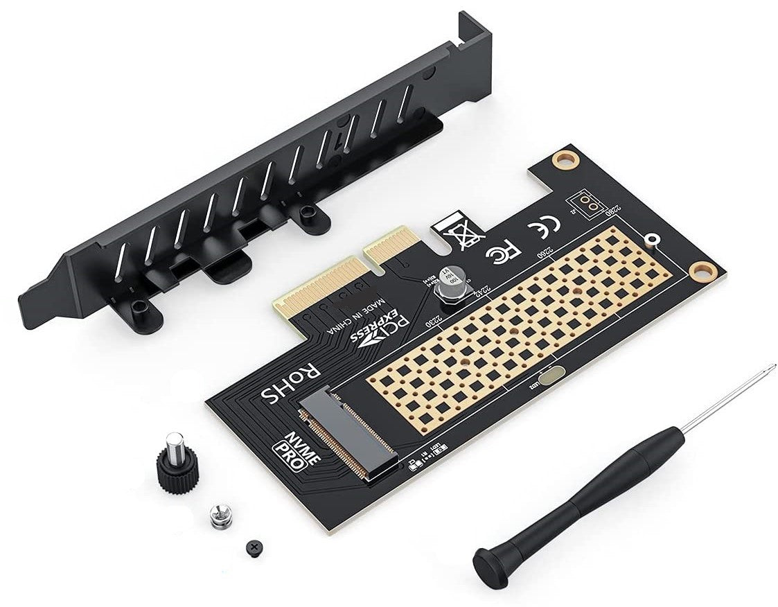 PCIe 4.0 x16 to 4-Port M.2 NVMe Adapter Card