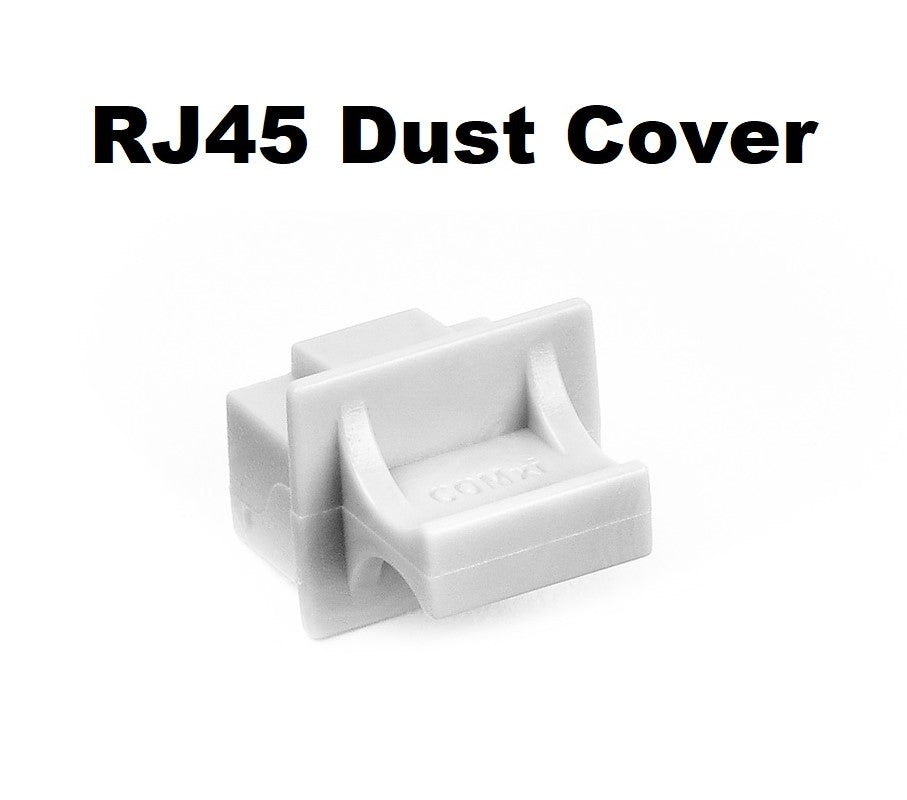 100 Pack RJ45 Dust Covers - Reusable RJ45 Blanking Plug/ Dust Cap -  Ethernet/LAN Port Protector/ Blocker - Snap In RJ45 Female Jack Protective  Cover
