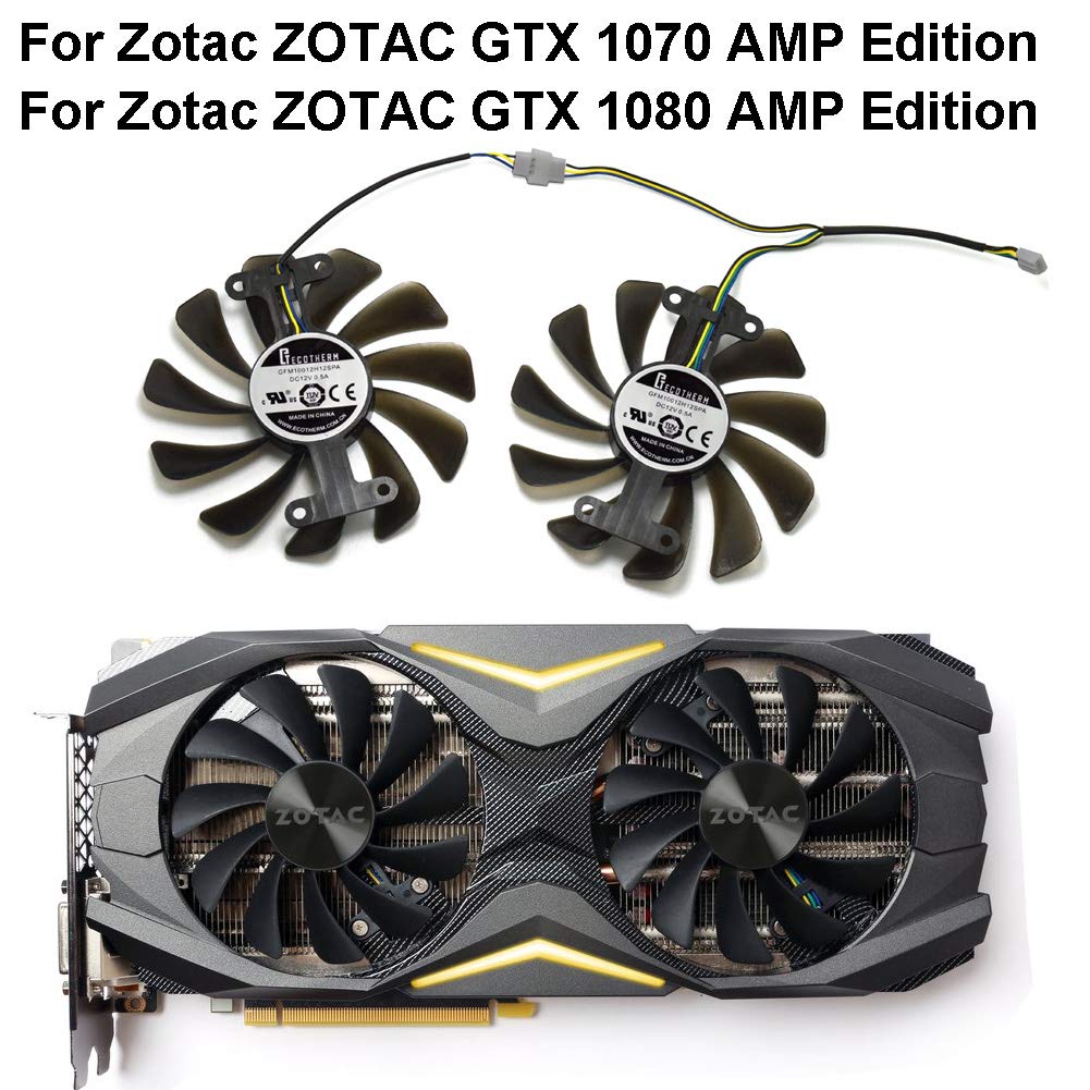 Pi+® (PiPlus®) GPU Replacement Fan for ZOTAC GTX 1060 Mini 950 960 106