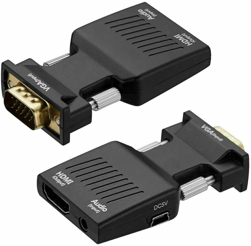 Pi PiPlus VGA to HDMI Adapter with Audio PC to TV Monitor Project