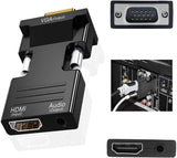 Pi+®(PiPlus®) HDMI to VGA Audio Output Cable Computer Set-top Box Converter Connector Adapter