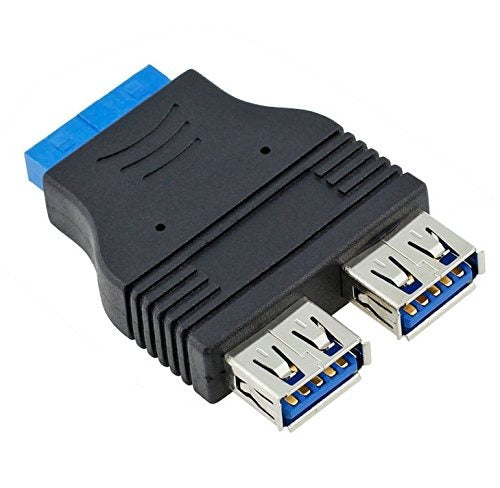 Pi+® (PiPlus®) 2 Port USB 3.0 to 20 Pin Adapter Internal Usb Motherboard Connection-2units