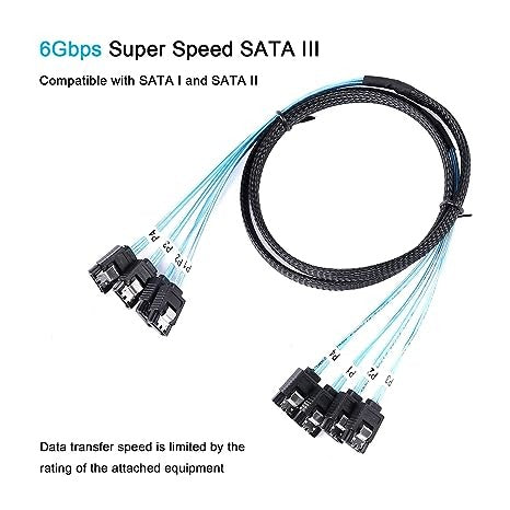 Sata Cable Sas Transfer Speed Pi+® (PiPlus®) High Speed 6Gbps 4pcs