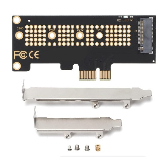 Pi+® (PiPlus®) PCI-E x1 to NVMe SSD Expansion Card - Main Image