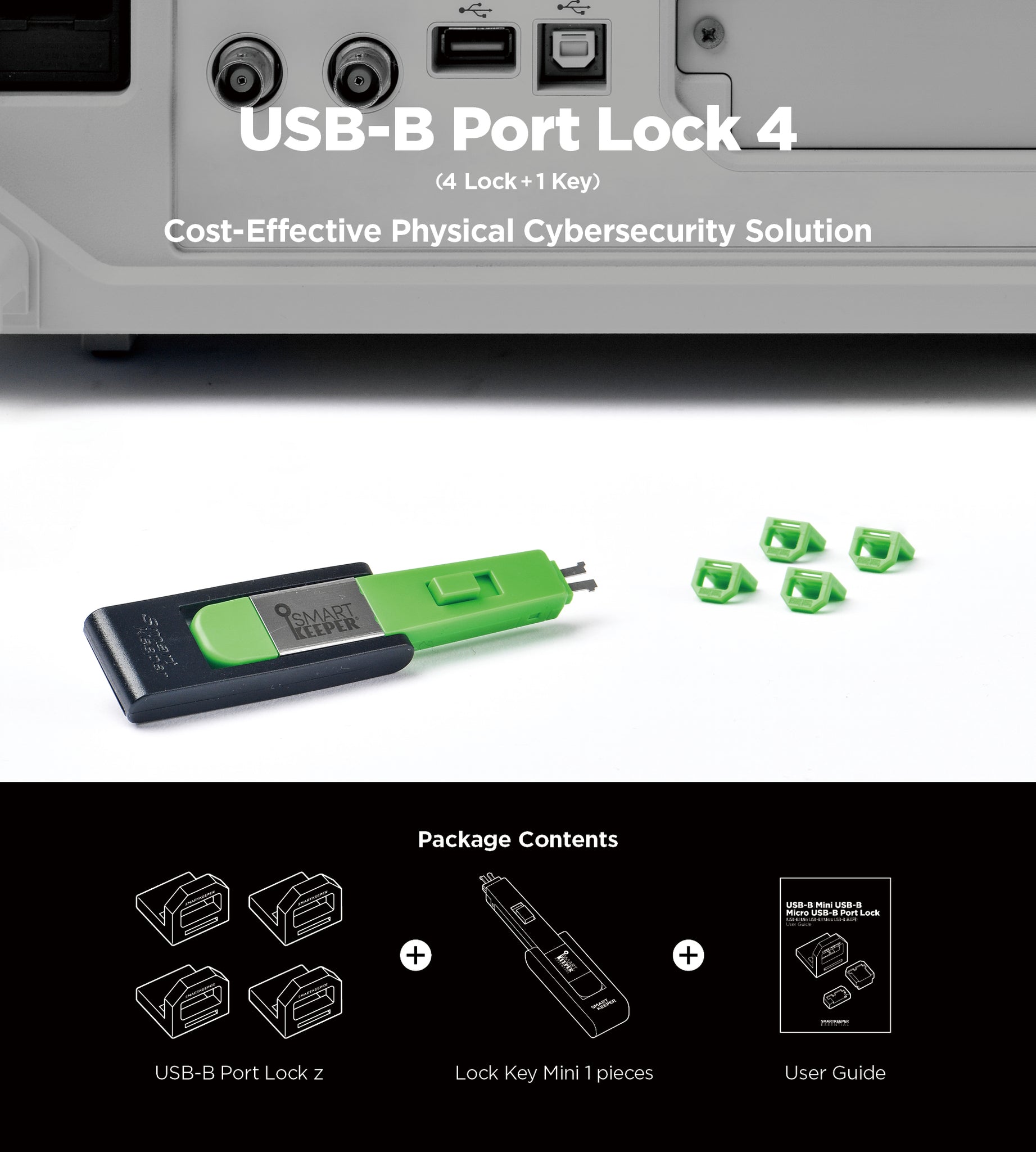 Smartkeeper Smart Keeper USB Type B Port Locks with Key – Pi+® (PiPlus®)