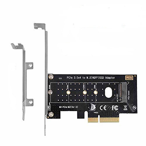 Quad NVMe PCIe Adapter, RIITOP 4 Ports M.2 NVMe SSD to PCI-e 4.0/3.0 x16  Card with Fan Support 2280/2260/2242/2230 NVMe SSD (PCI-e Bifurcation