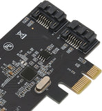 Pi+® (PiPlus®) PCI-E to 2 Port SATA Expansion Card - 6Gbps