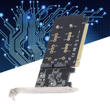 Pi+® (PiPlus®) PCI-E 3.0 X16 to 2-Port M.2 NVME SSD Adapter Card