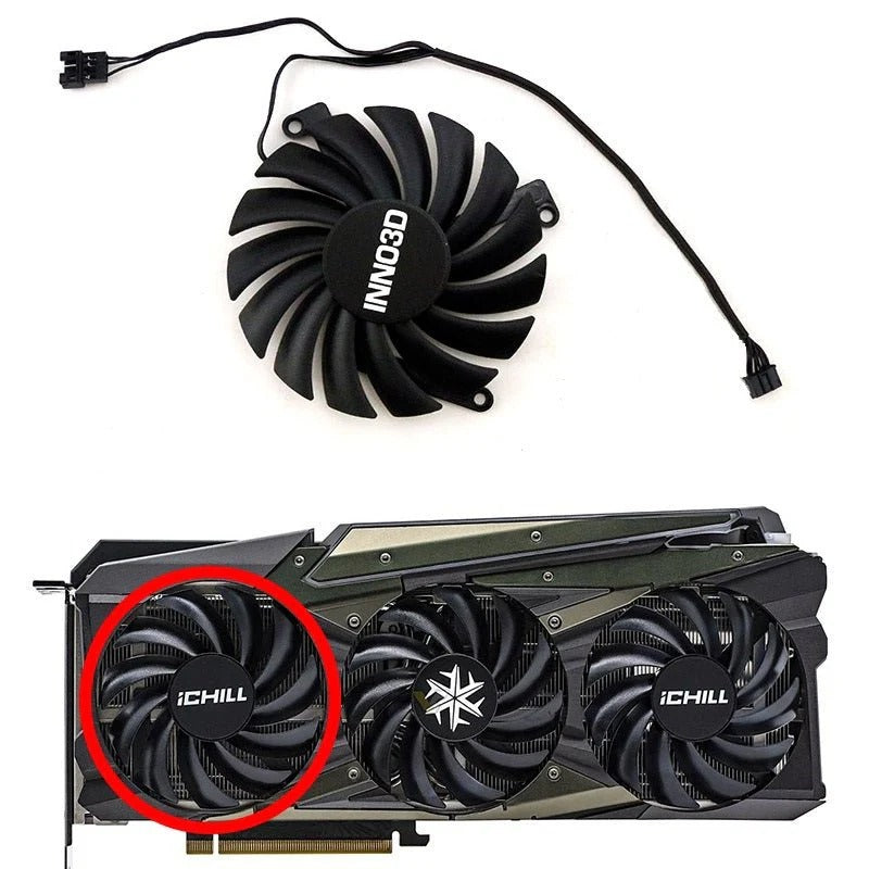Replacement GPU Fan for INNO3D GeForce RTX 3080, 3080Ti, 3090