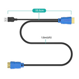 Pi+® (PiPlus®) 2 in 1 USB HDMI KVM Cable 1.8m/ 6ft for USB KVM Cable HDMI-1.8m