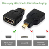 Pi+® (PiPlus®) Micro HDMI Male To HDMI Female Converter Adapter-2units