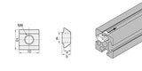 M4 T-Nut for 20x20 Aluminum Extrusions/Aluminum Profile (Qty: 25 pcs)