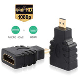 Pi+® (PiPlus®) Micro HDMI Male To HDMI Female Converter Adapter-2units