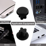 Pi+®(PiPlus®) 3.5mm Rubber Anti-Dust Cover Protector Headphone Jack Dust Plug - 15pcs