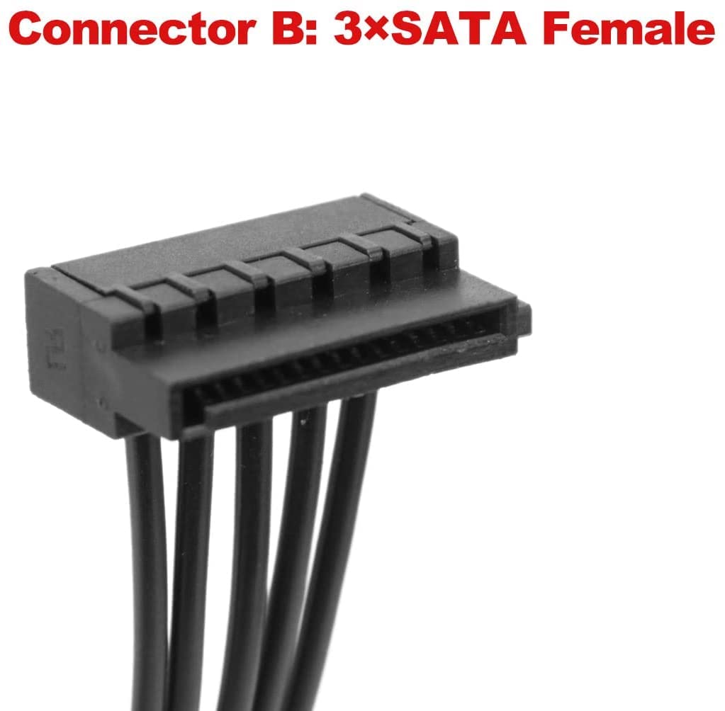 Pi+® (PiPlus®) PCI-e 6Pin Male to SATA Power Supply Cable