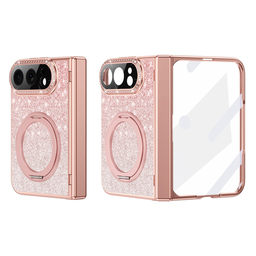 iPhone Duo / Fold 2026 Diamond Glow Case - MagSafe | 360 Swivel Kickstand | Magnetic Close