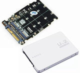 Pi+® (PiPlus®) U.2 SFF-8639 to M.2 nVME Or M2 SATA SSD Adapter Card with Case