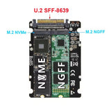 Pi+® (PiPlus®) U.2 SFF-8639 to M.2 nVME Or M2 SATA SSD Adapter Card with Case