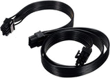Pi+®(PiPlus®) PSU 8 Pin Male to Dual PCIe 2X 8 Pin (6+2) Male Power Cable