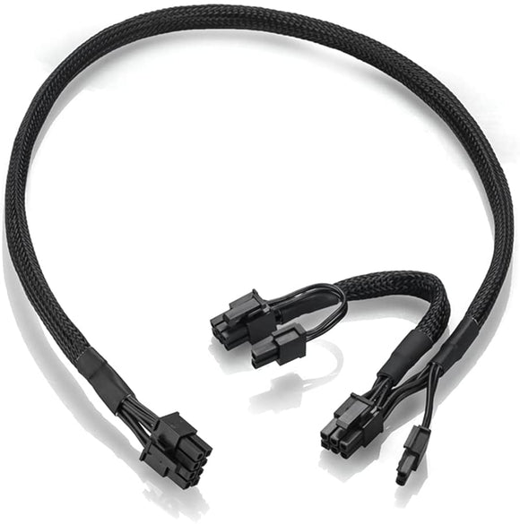 Pi+®(PiPlus®) PSU 8 Pin Male to Dual PCIe 8 Pin (6+2) Male Power Cable For Antec Signature PSU