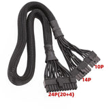 Pi+®(PiPlus®)14pin+10Pin to 24 Pin ATX Power Supply Cable for Corsair RM1000 850 750 650 550 450