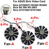 Pi+® (PiPlus®) ASUS Strix GTX 1060 OC 1070/1070Ti/1080/1080Ti/ RX 480/580 replacement fan
