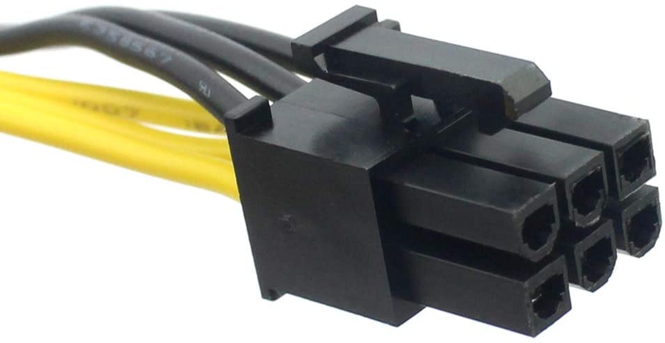 Pi+® (PiPlus®) Pin Male to Dual Pin (6+2)Male PCIe GPU Power Adapt