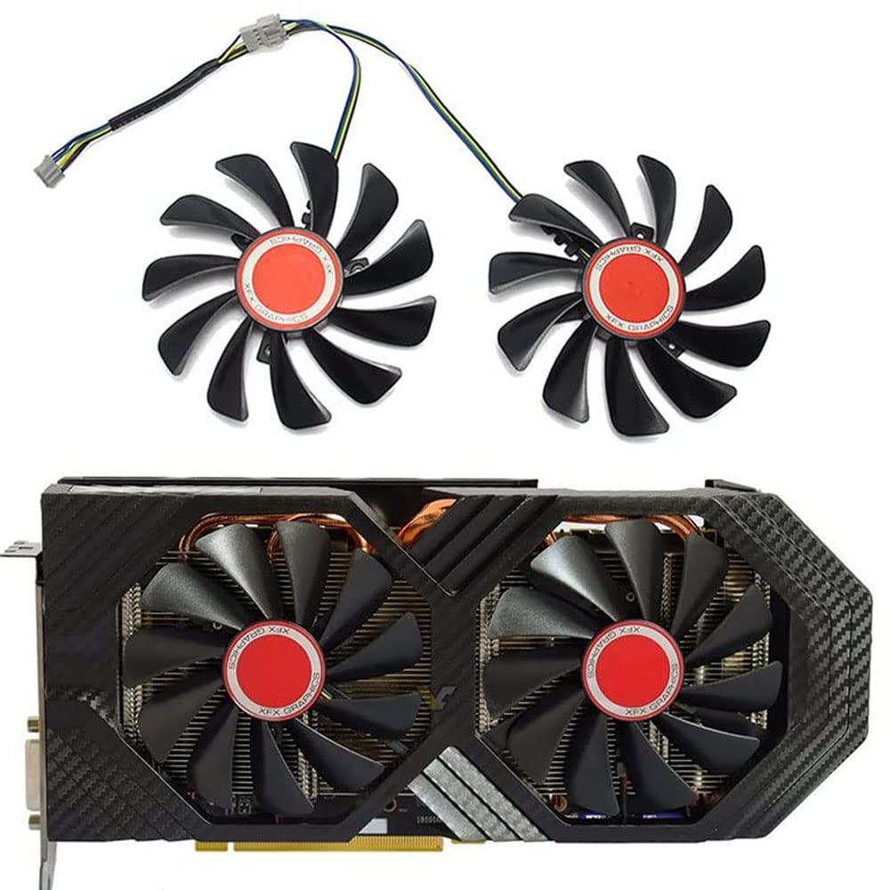 Pi+® (PiPlus®) XFX AMD Radeon Xforce RX 580 590 RX580 RX590 GPU replacement fan