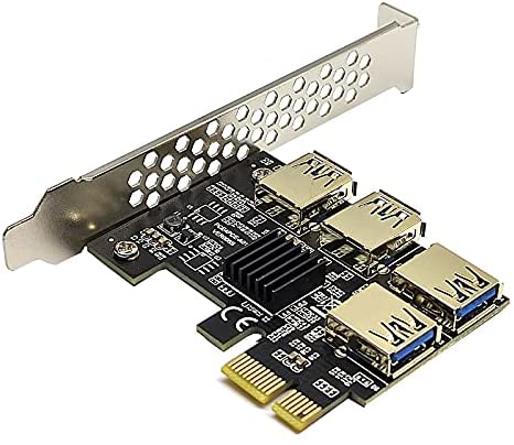 Pi+® (PiPlus®) PCI-E 1X to External 4 USB 3.0 Adapter Multiplier Card