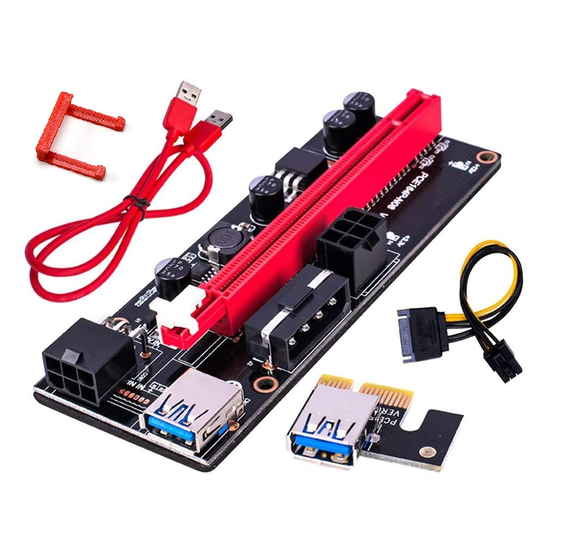 Pi+® (PiPlus®) 009s - 4 Capacitor PCIe Riser Adapter