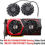 Pi+® (PiPlus®) GPU Replacement Fan For MSI RX470 480 570 580 GTX1080Ti 1080 1070 1060 gaming