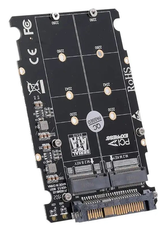 Pi+® (PiPlus®) M.2 NGFF SSD(Key M) Key B SSD to U.2 SFF-8639 Adapter