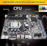 Pi+® (PiPlus®) B75 12 USB 3.0 to PCIE 1x Ports with Celeron Processor Supports DDR3 Ram Mining Motherboard