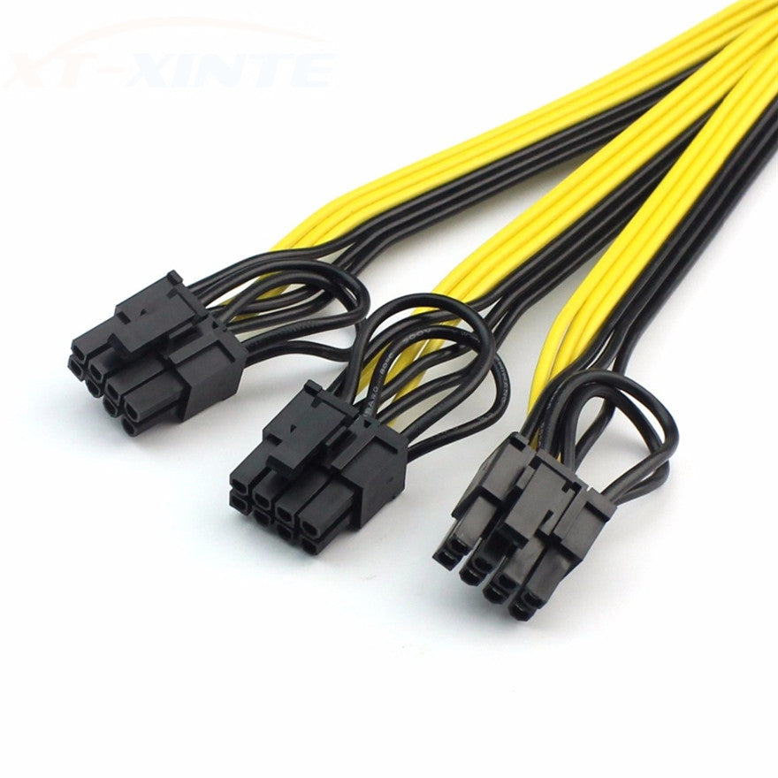 Pi+™(PiPlus™) Triple PCIe 3*(6+2) Pin Graphic Card Splitter Power Cabl ...