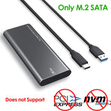 Pi+® (PiPlus®) M.2 SATA USB 3.1 Gen 2 Type-C Output SSD External Enclosure Case (Does Not Support NVME)