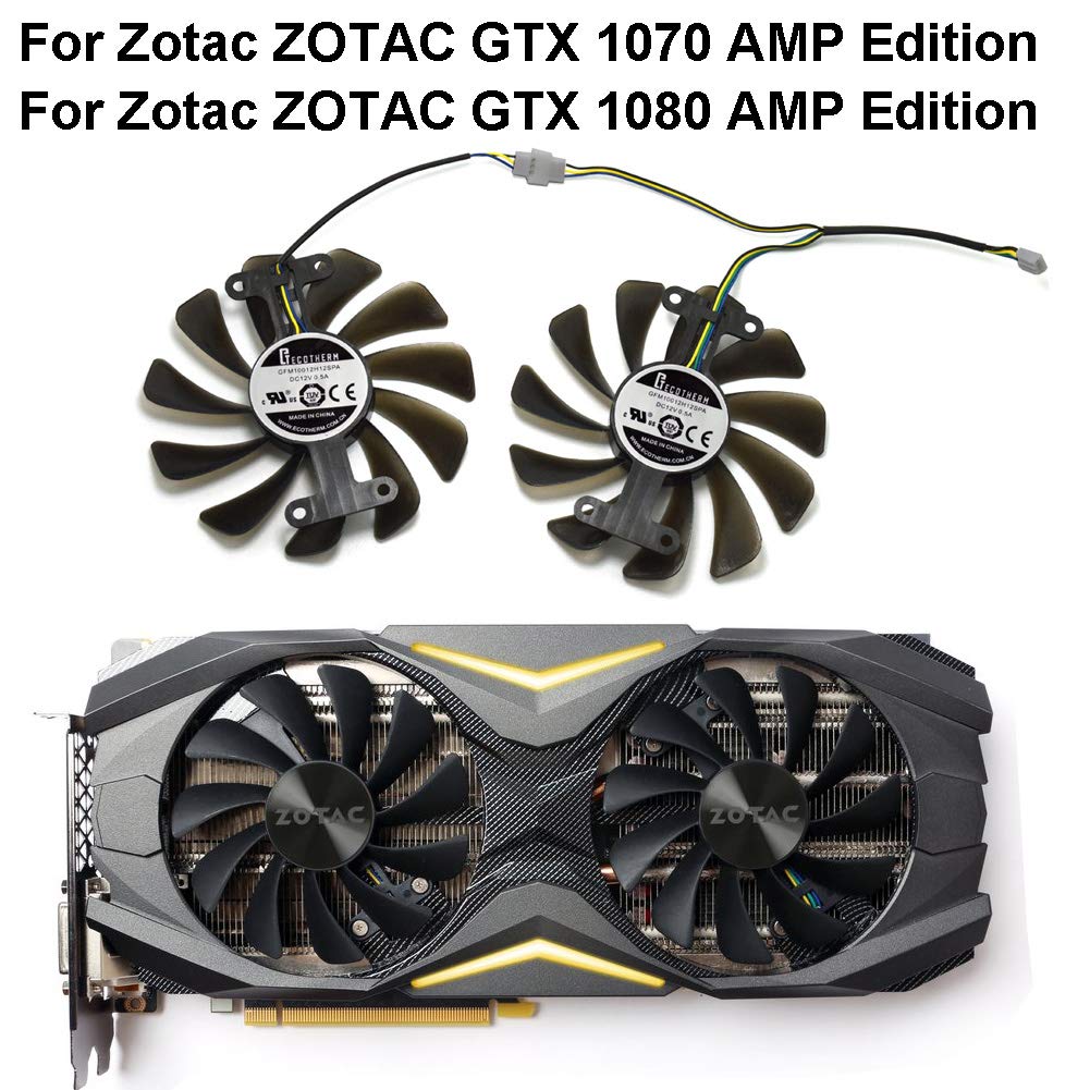 Pi+® (PiPlus®) GPU Replacement Fan For ZOTAC GTX 1070 1080 AMP