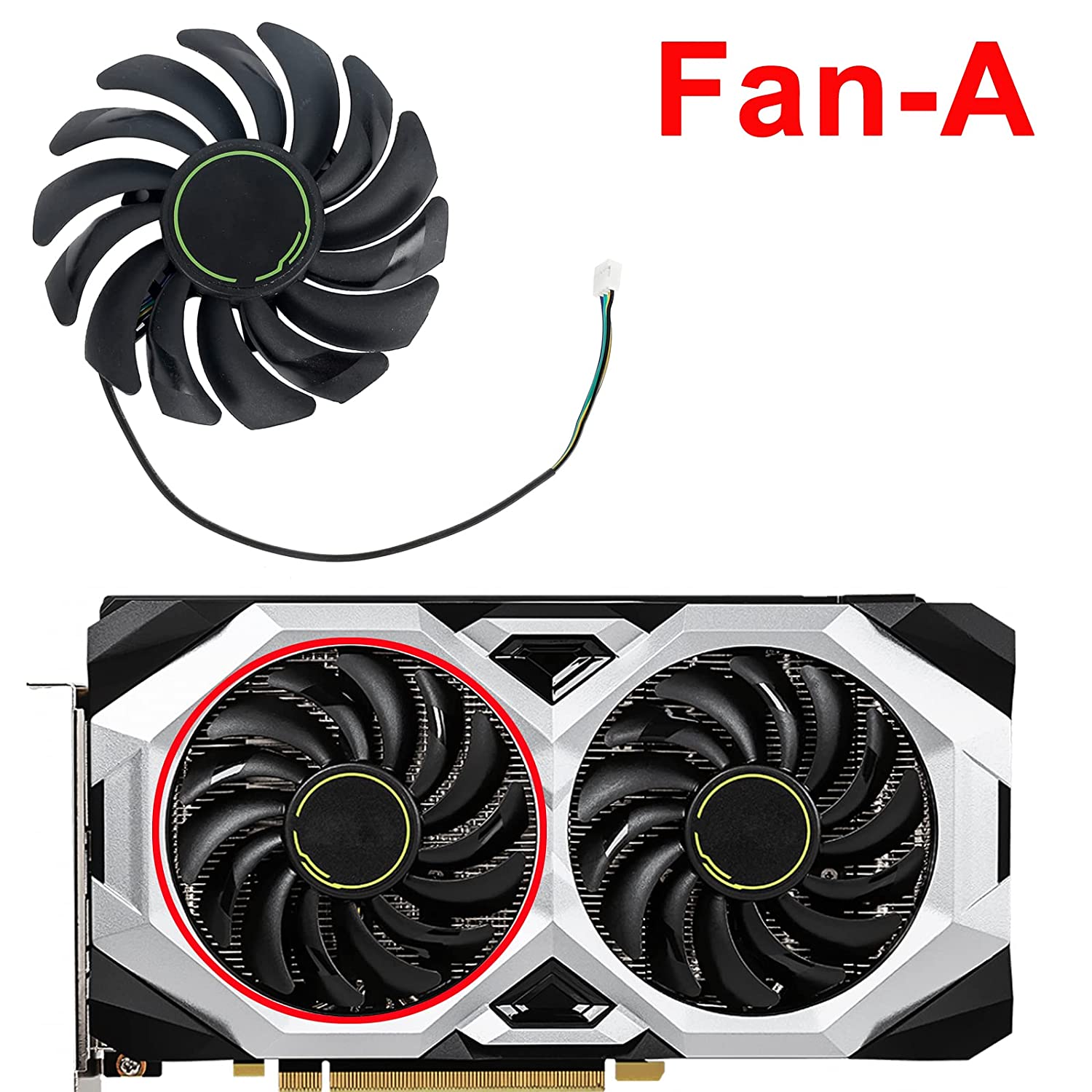 Pi+® (PiPlus®) GPU Replacement Fan For MSI RTX 2080 2070 2060 VENTUS V