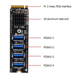 Pi+® (PiPlus®) M.2 M KEY PCI-E3.0 4port Expansion Board for Windows XP, 7, 8, 10, for Vista