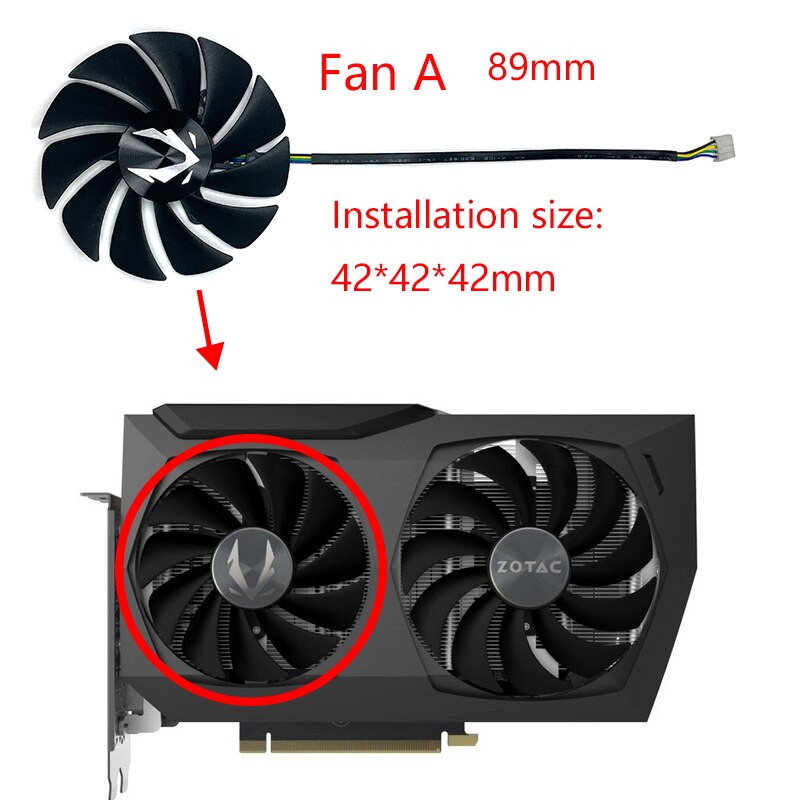 Pi+® (PiPlus®) ZOTAC Gaming GeForce RTX 3070 Twin Edge Fan Replacement 