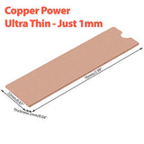 Pi+® (PiPlus®) Copper Heatsink for M.2 SSD NVME/SATA Universal Upto 2280