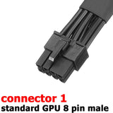 Pi+® (PiPlus®) Dual Mini 6 Pin to 8 Pin PCI Express Video Card Power Adapter Braided Sleeved Cable