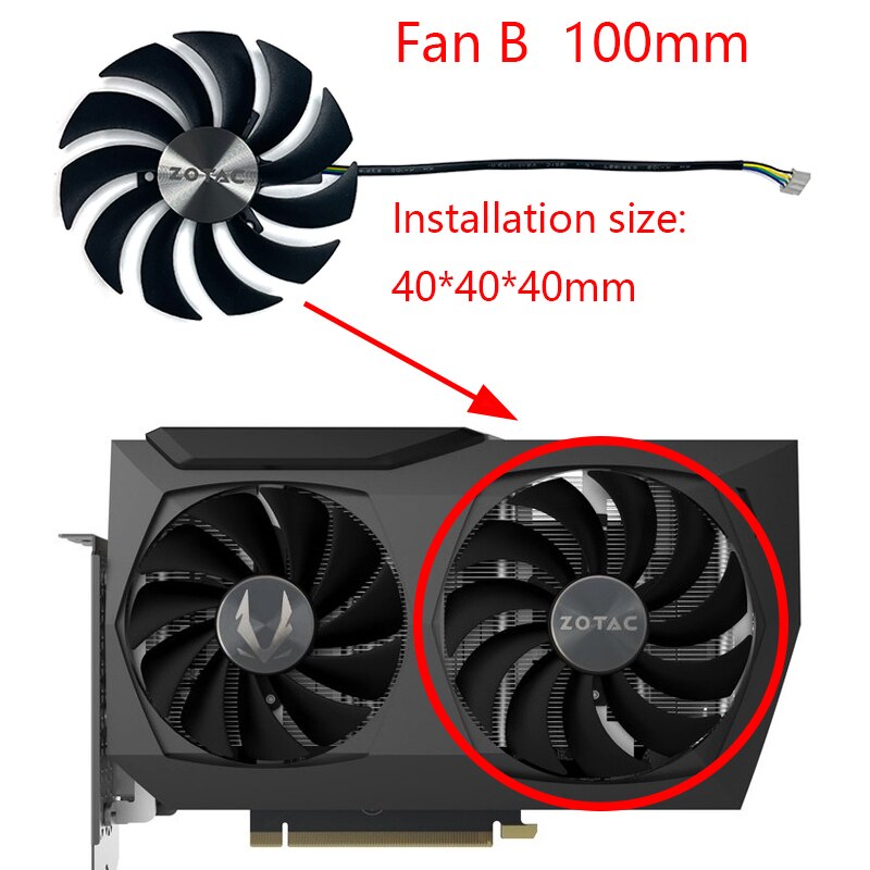 Pi+® (PiPlus®) ZOTAC Gaming GeForce RTX 3070 Twin Edge Fan Replacement 