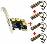 Pi+® (PiPlus®) PCI-E 1X to External 4 USB 3.0 Adapter Multiplier Card