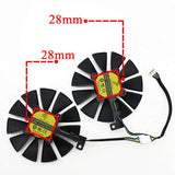 Pi+® (PiPlus®) GPU Replacement Fan for ASUS AREZ Expedition RX 570 RX 470 GTX 1060/1070/RX 480 Dual Series