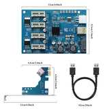 Pi+® (PiPlus®) PCI-E to PCI-E Adapter Card PCI-E 1X to 4X PCIe USB3.0 Converter Extender Adapter