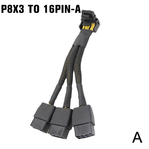 Pi+®(PiPlus®) 3x8pin PCIe to 16pin 12VHPWR Cable 90 Degree Elbow Applicable to GPU RTX4090 4080 (TypeA&B)