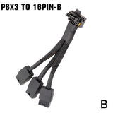Pi+®(PiPlus®) 3x8pin PCIe to 16pin 12VHPWR Cable 90 Degree Elbow Applicable to GPU RTX4090 4080 (TypeA&B)