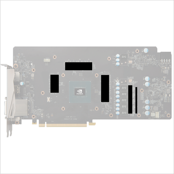 Pre-Cut Thermal Pads for MSI 1060 Gaming X GPU ( Higher Quality Thermal Pad )