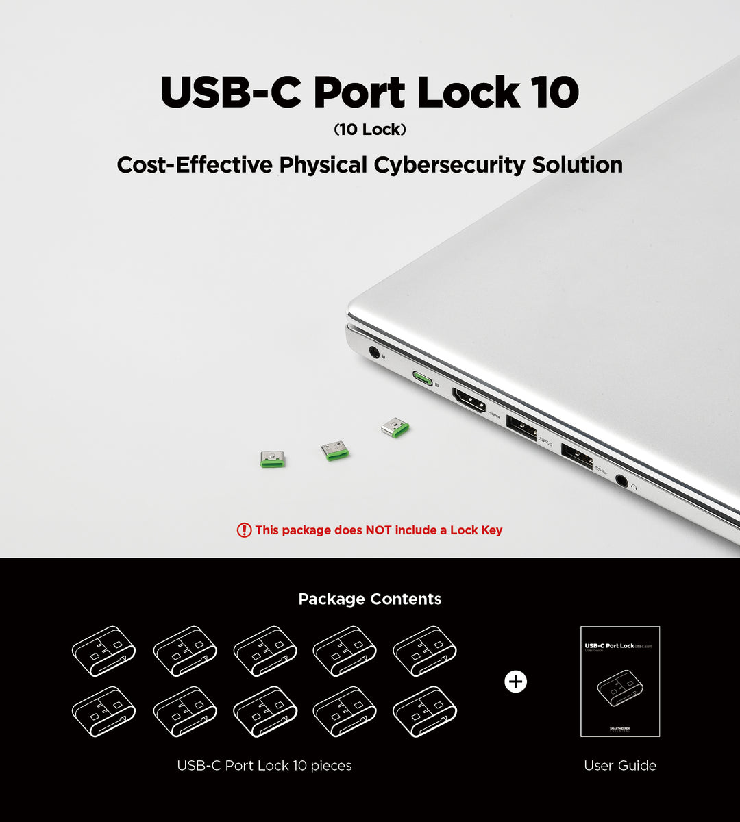 Smart Keeper USB Type C Port Blocker - Pack of 10 Locks – Pi+® (PiPlus®)