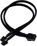 Pi+® (PiPlus®) 8-Pin Female to 2(6+2) Pin Male Power Cable-18 AWG-35CM